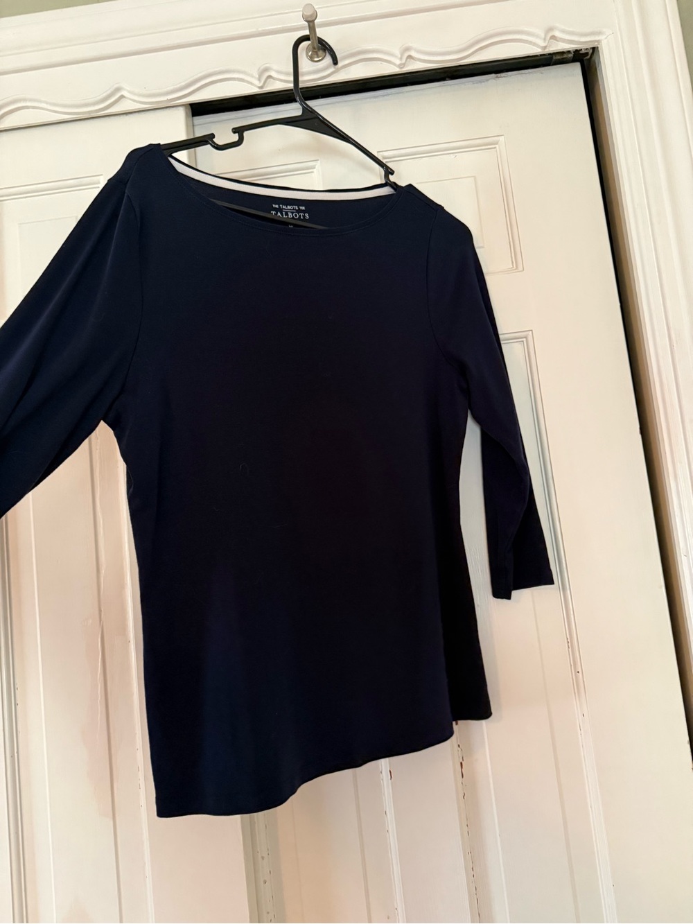 Talbots Petite Tee Navy with White Trim LP